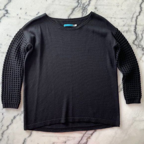 Alice + Olivia Black Wool Boatneck Sweater - Picture 4 of 14